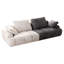 Velours beige et gris Asellus, 86,6 po pour deux sièges, siège et velours grand confort moderne, style confortable