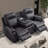 78.7" Faux Leather Power Reclining Sofa with USB, Type-C, AC Outlets, Flip-Down Console & Cup Holders for Living Room – Gray/Black-1584571143