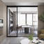 Cloisons 3 pièces en verre transparent - Portes coulissantes - Portes de placard-96886291-55388207