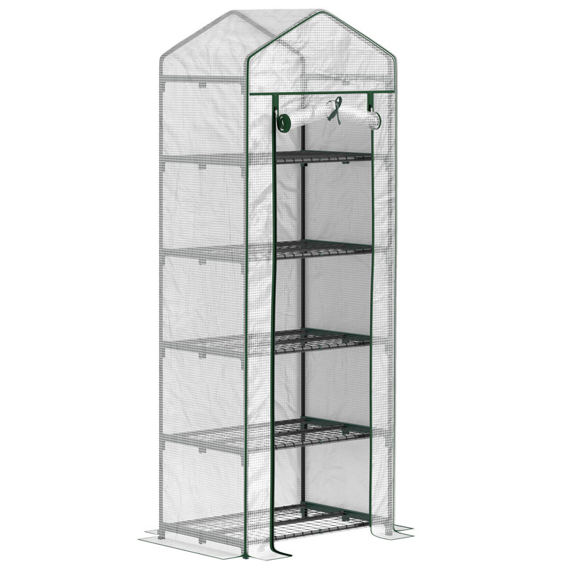 2 Ft W x 1.5 Ft D Mini Greenhouse, Green