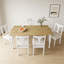 7 pièces bermuda avec rallonge amovible et 6 chaises d'appoint rembourrées-1580255888
