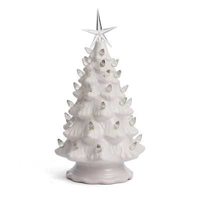 Lighted Ceramic Tabletop Christmas Tree