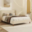Modern Beige Velvet Upholstered Platform Bed with Wingback Headboard and  Wooden Legs, No Box Spring Needed, Queen Size-1443706239-1475453764