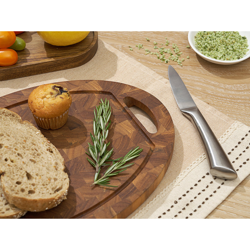 HiTeak Furniture Teak Wood Oval Cutting Board
