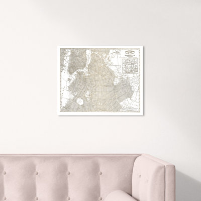 « brooklyn map », impression sur toile