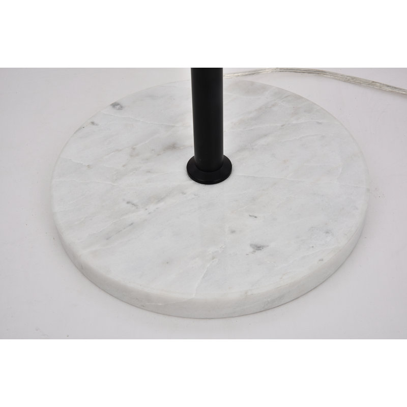 Lampe sur pied 62 po Yearby, Noir, Transparent
