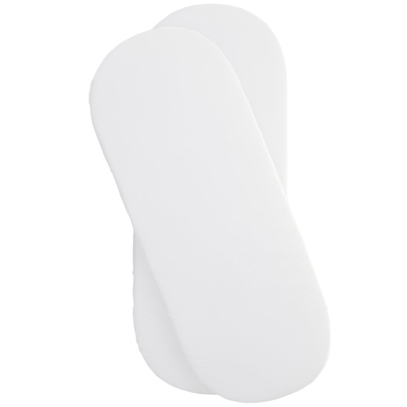 Cotton 2 - Piece Moses Basket Sheet Set, White