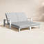 Double chaise longue d'extérieur en métal Hoyt-655394406-632828217