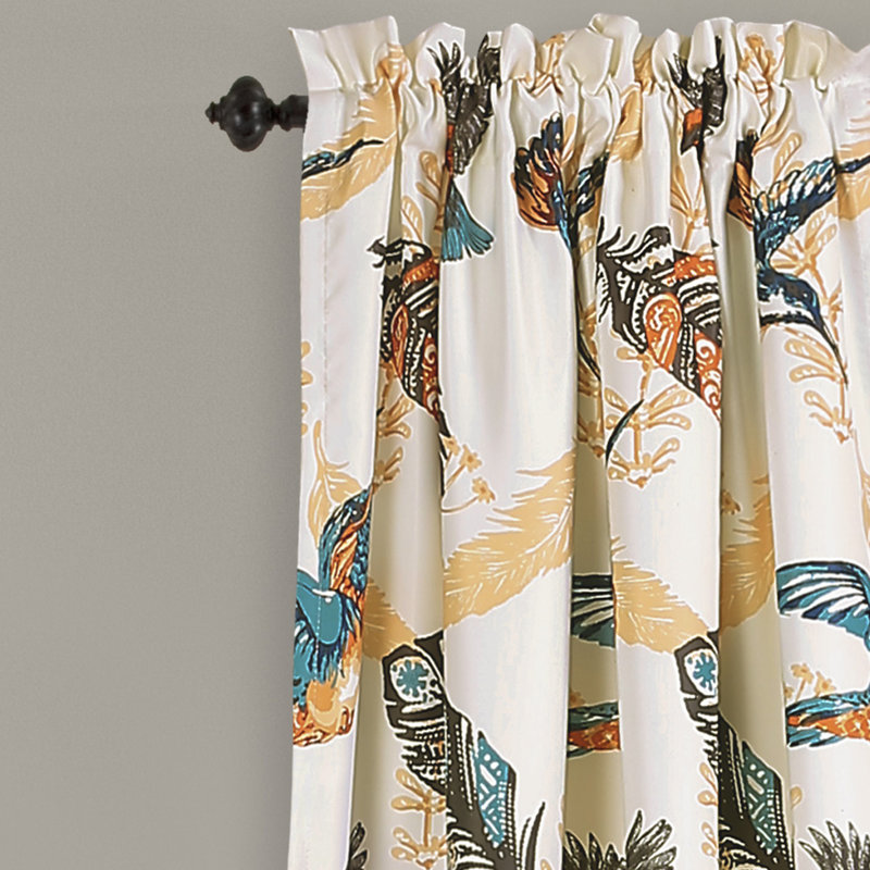 Bird Breeze Room Darkening Curtain Pair, Multi