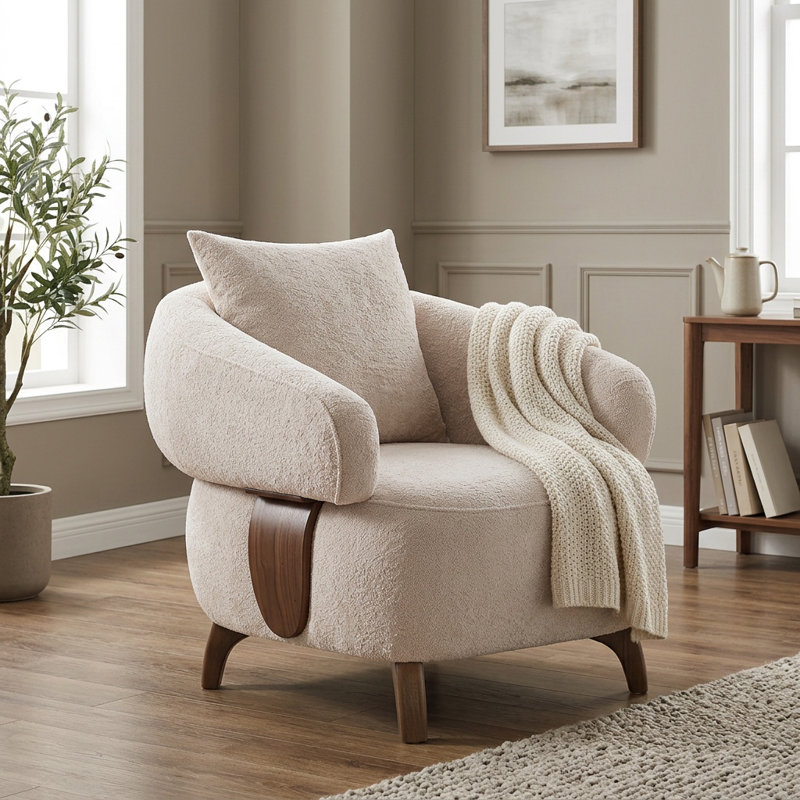 Fauteuil d'appoint courbé Gante