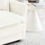 Chaise d'appoint en chenille haute (2), chaises de salon blanches, coussin décoratif, base en bois massif, siège relaxant, siège rembourré 2, chaises d'appoint avec structure, tissu de revêtement respirant, qualité