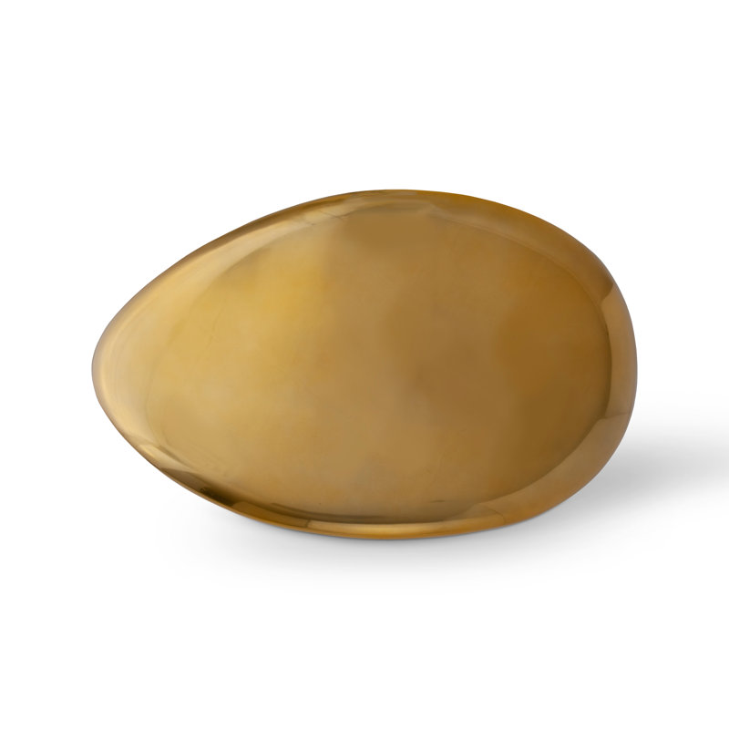 Liquid Gold River Stone Solid Coffee Table, 16" H x 54" L x 34" W