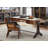 Marble and Solid Wood Iron Writing Desk