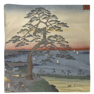 Serviette de coton suspendue 10" en pin blindage Utagawa Hiroshige