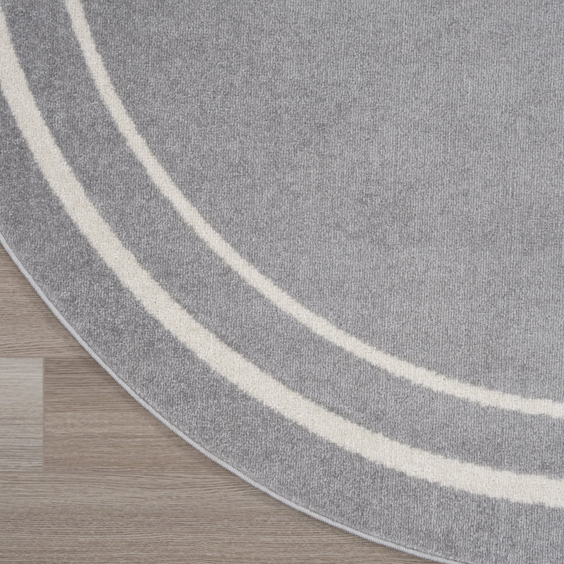 Tapis intérieur / extérieur ivoire Nourison Essentials, Rond 4 pi