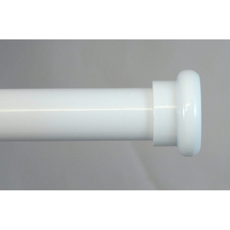 Tringle à rideaux simple 0,75 po Poppe, H 0,75 po x l 84 po x P 0,75 po, Blanc lustré