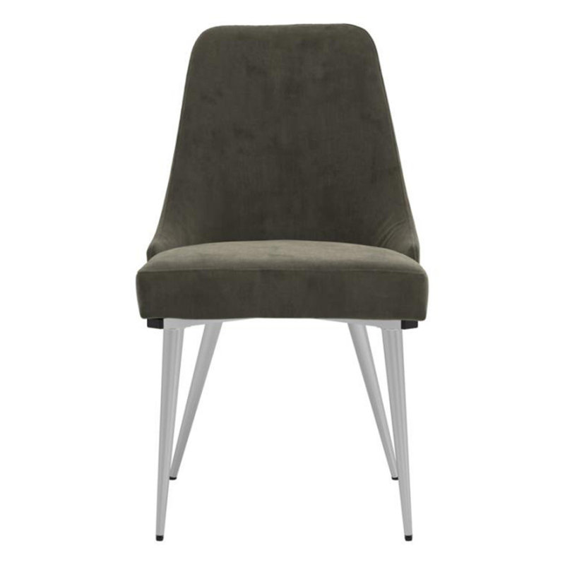 Chaise d’appoint rembourrée en gris fratessa