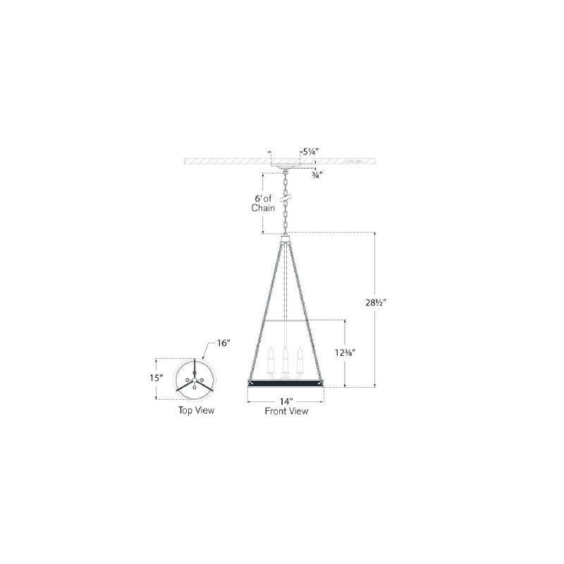 Reese 4 - Light Pendant, Polished Nickel