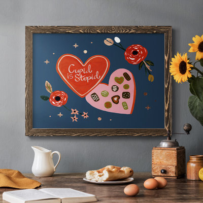 Happy Galentine II, peinture sur toile encadrée