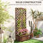 Outsunny Wooden Planter with Trellis for Garden 76 x 36 x 170 cm Dark Brown
