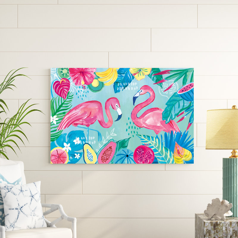 Flamants roses I, H 32 po x l 48 po