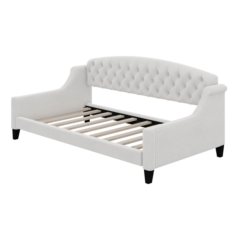 Horskins Twin Modern Luxury Tufted Button Daybed, 32" W x 84" L