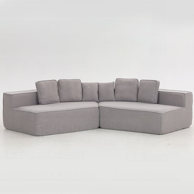 Canapé en velours moderne entièrement compressé avec rembourrage haute densité et aucun assemblage requis, parfait pour les espaces de vie confortables.