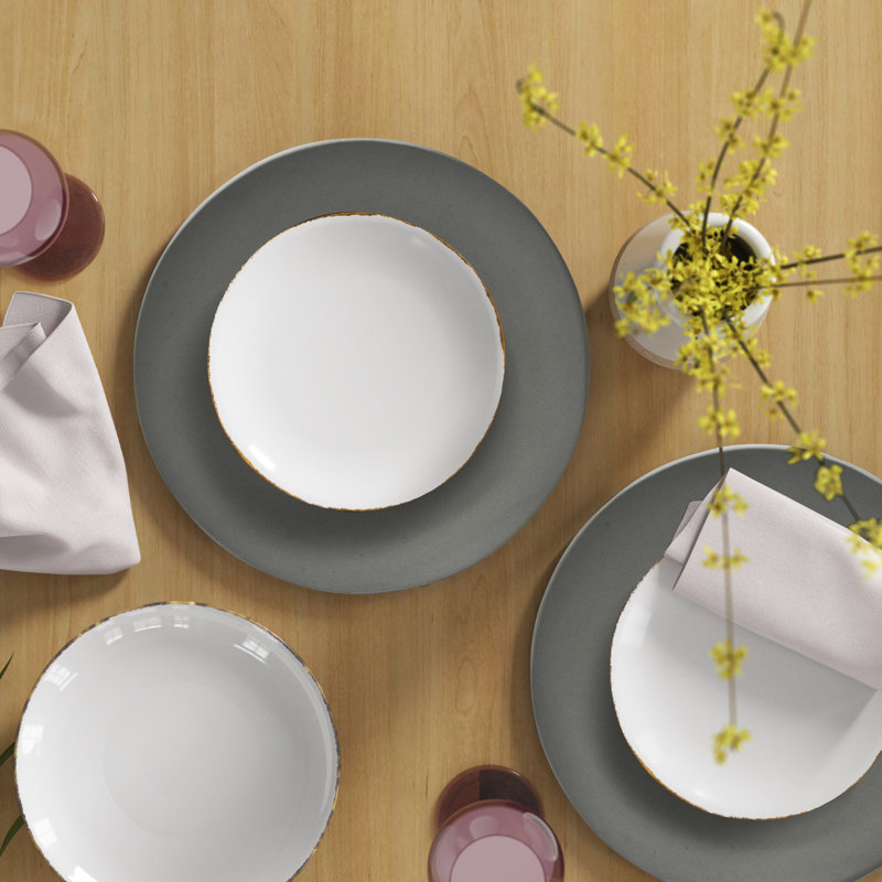 Jodarius Stoneware Charger, Gray
