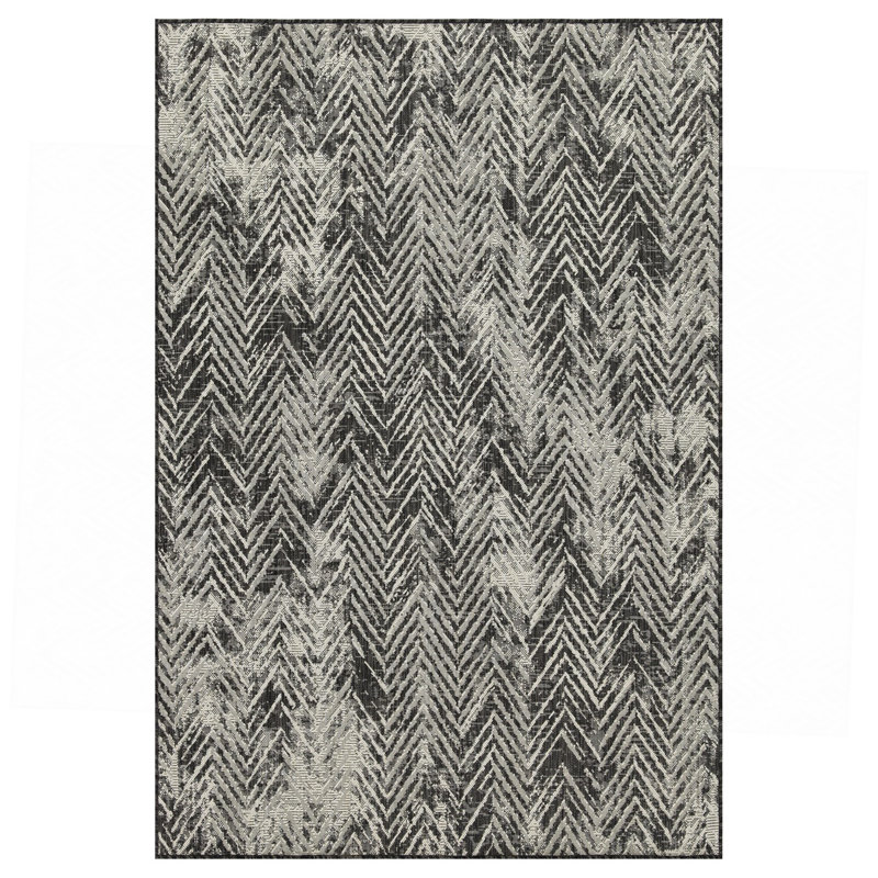 Tapis anthracite intérieur / extérieur, Tapis de couloir 2 pi 7 po x 7 pi 3 po