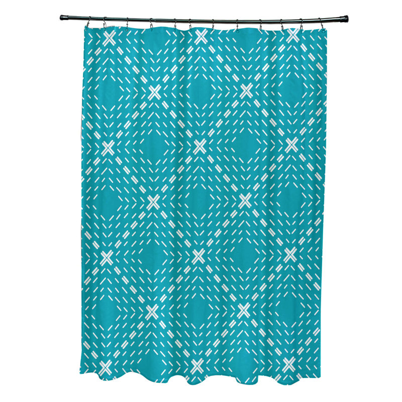 Rideau de douche simple Abbie, Turquoise