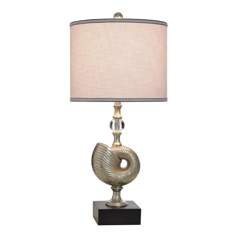 Poly Table Lamp - Samobor Silver - White Shade