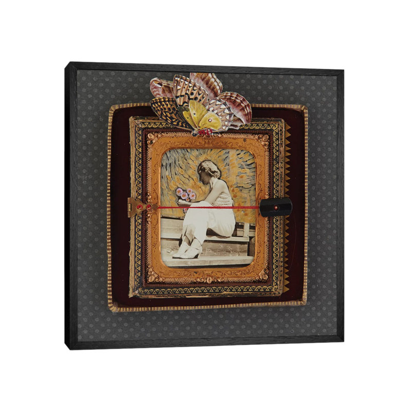Coy Nellie 1 Piece Wall Art on Canvas, 45.72 cm H x 45.72 cm W, Black Framed