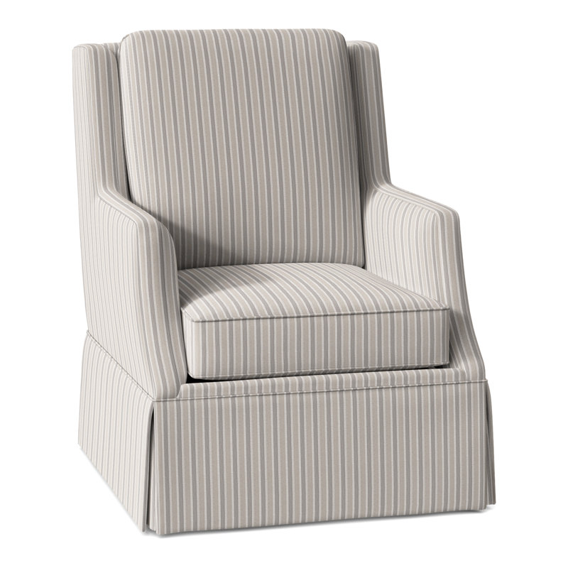 Savannah Wingback Chair, Perigold Piccadilly Stripe Patina