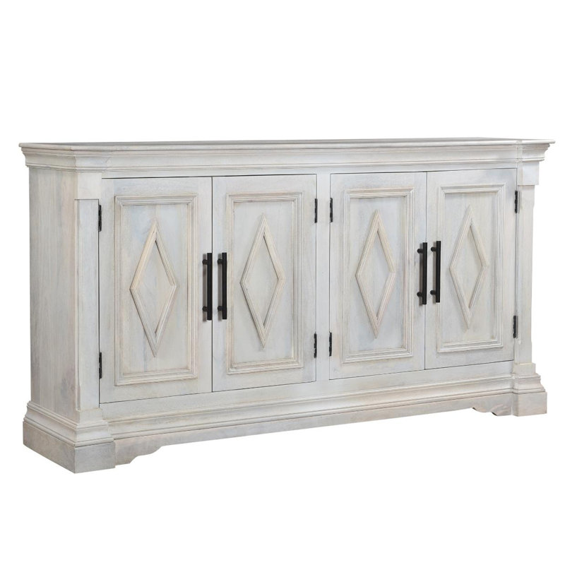 71'' W Solid Wood Sideboard, White
