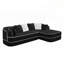 Canapé modulaire luxueux en velours Teddy avec conception ergonomique et aucun assemblage requis, parfait pour le confort et le style.-118312970