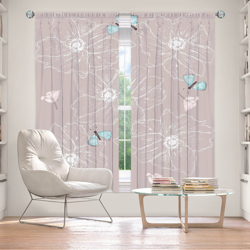 Ensemble de rideaux en polyester 2 pièces, L 40 po x L 82 po