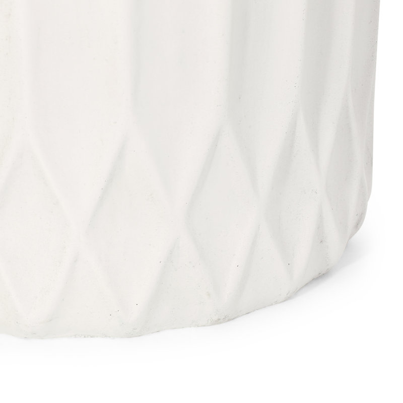 Pot de fleurs en oxyde de magnésium - Porte-plantes blanc antique pour la maison, 32,2 cm de profondeur, largeur, hauteur, 4,2 kg, pour le jardin.