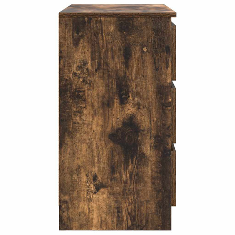 Sideboard With Drawer 71X35x65 Cm Engineered Wood, Smoked Oak