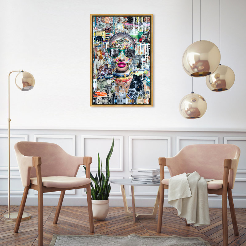 « long night », reproduction d’impression sur toile, H 36 po x l 24 po, Cadre flottant doré