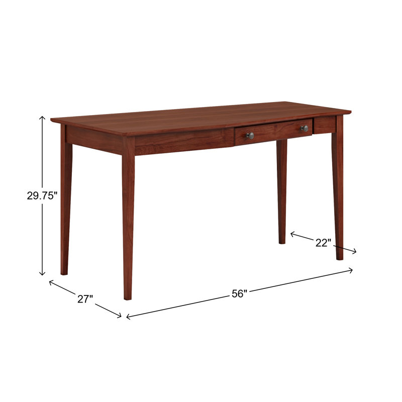 Malani Solid Wood Wedge Desk Left, Washington Cherry