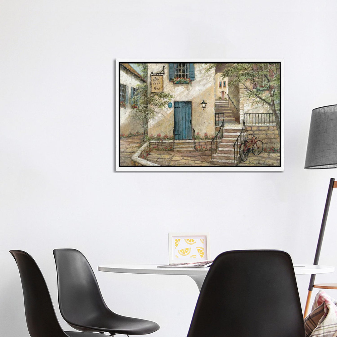 Hotel De La Place von Ruane Manning - Galerie-verpackte Leinwand Giclée auf Leinwand