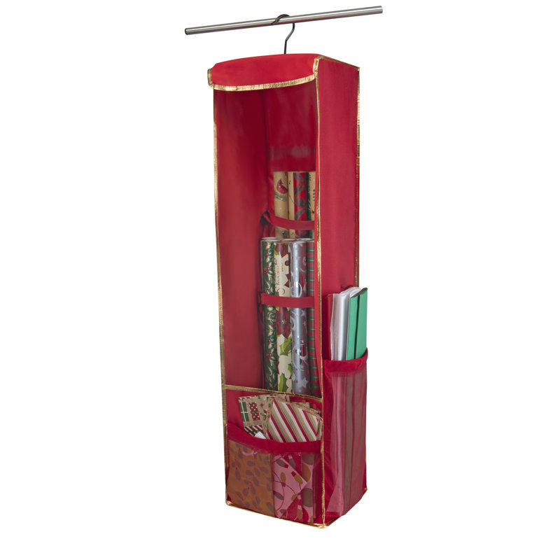 Rangement de papier cadeau suspendu