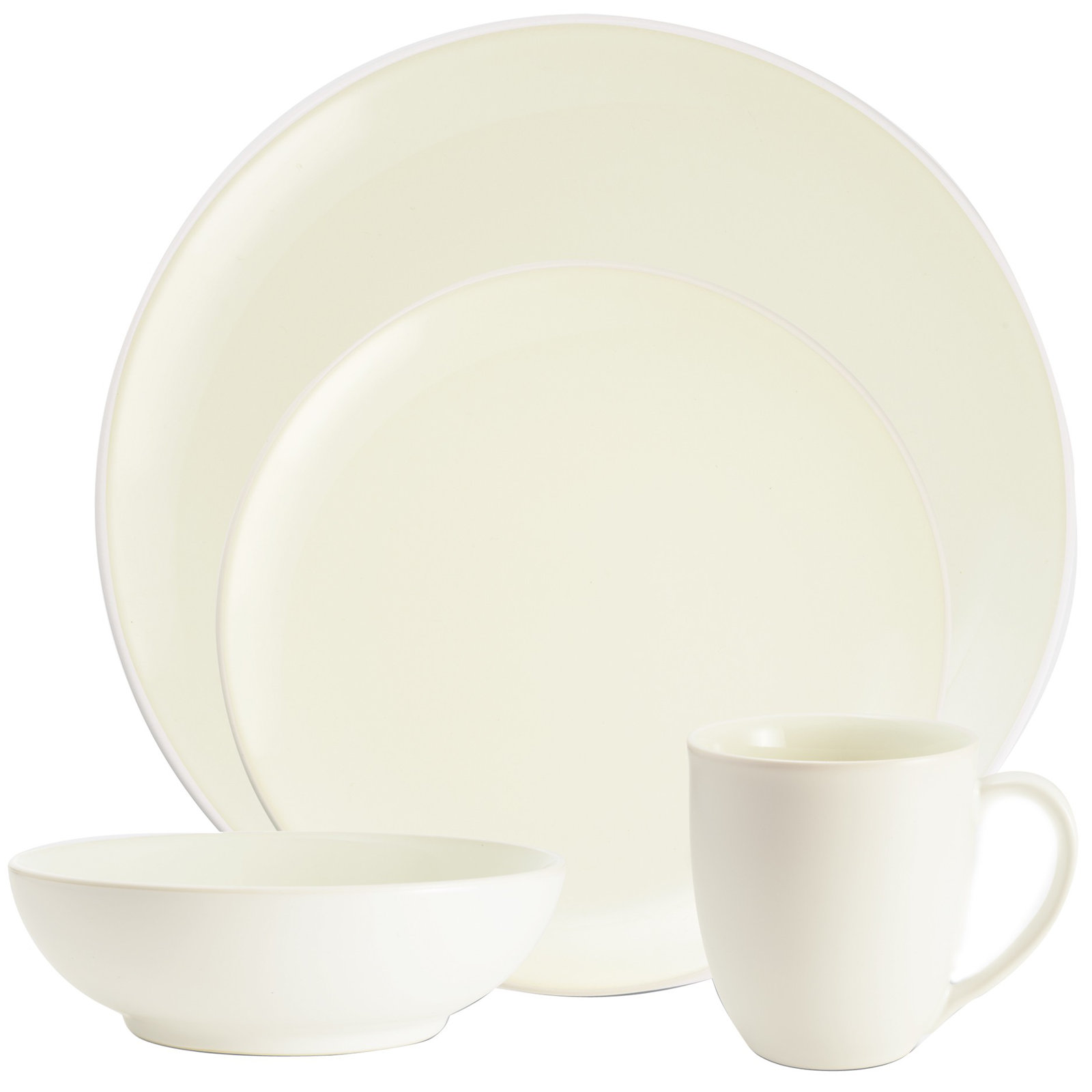 Noritake Colorwave Coupe 4-Piece Place Setting, Service for 1, White