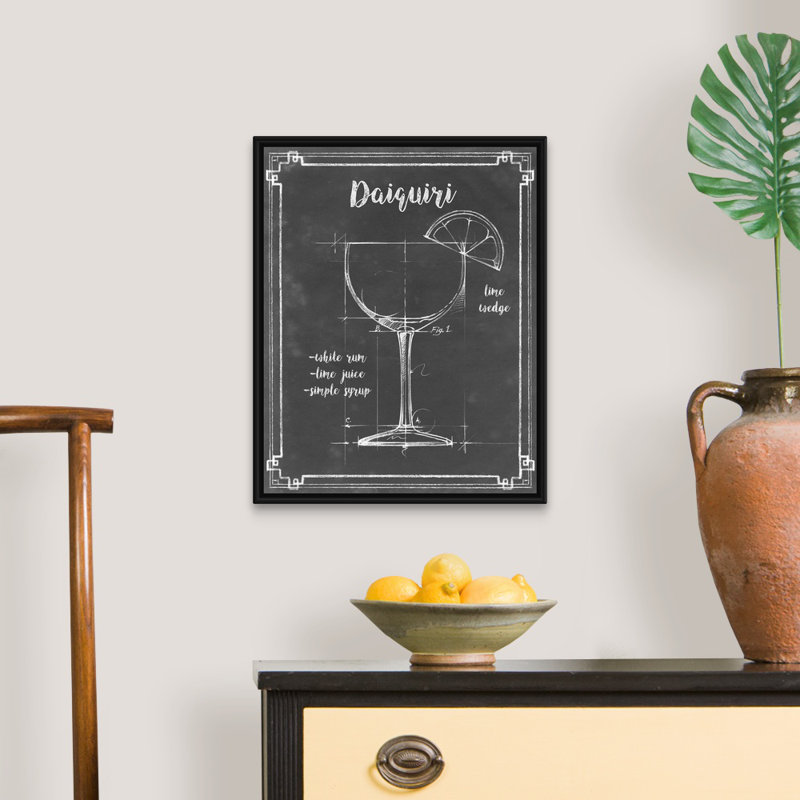 Mixology III - Impression sur toile, Cadre flottant noir, H 21,7 po x l 17,7 po x P 1,75 po