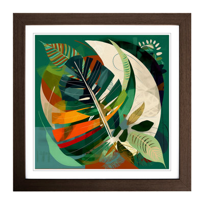 Tropical Leaf Constructivism No.2 - Framed Print