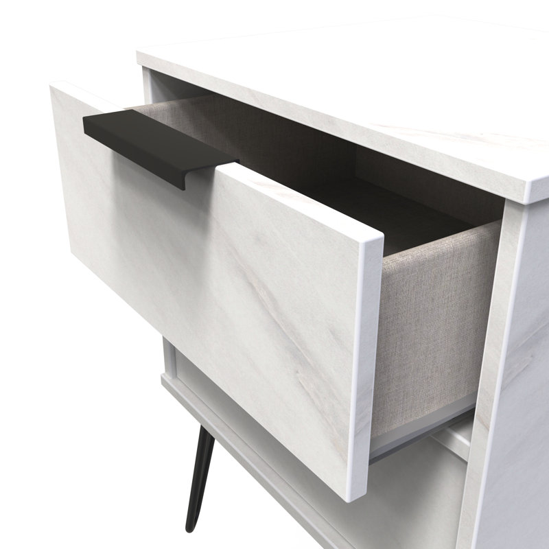 Turah 2 Drawer Bedside Cabinet (Ready Assembled)