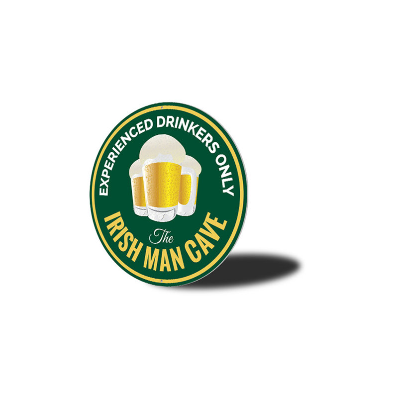 Enseigne irlandaise «Irish Man Cave», H 12 po x l 12 po x P 0,04 po