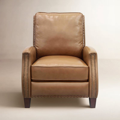 Llewellyn 31" Genuine Leather Manual Recliner