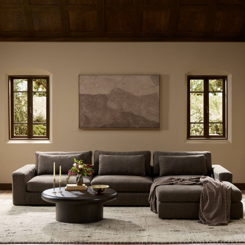 Degennaro 3 PC Sectional W/ Ottoman-Landale Charcoal, Landale Charcoal