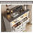 Farmhouse 6 Drawers Dresser For Bedroom, Wood Dresser With Led Light, Power Outlets And Open Shelf-1740672932